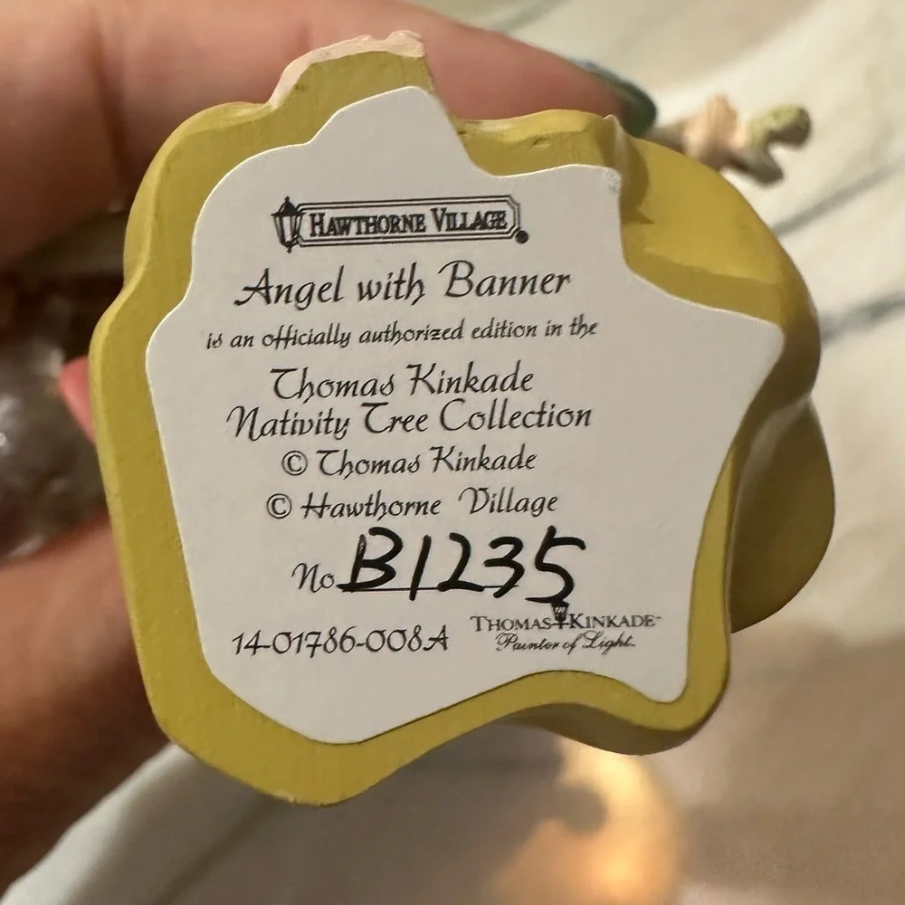 Thomas Kinkade’s Nativity Collection “Angel with Banner” & “Sitting Camel” NIB
